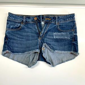& cutoff Denim shorts